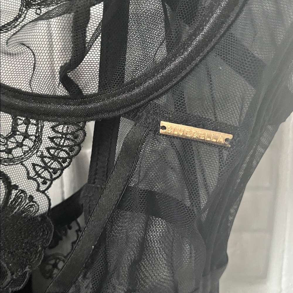 Bluebella Sheer Black Lace Chemise - Picture 4 of 7